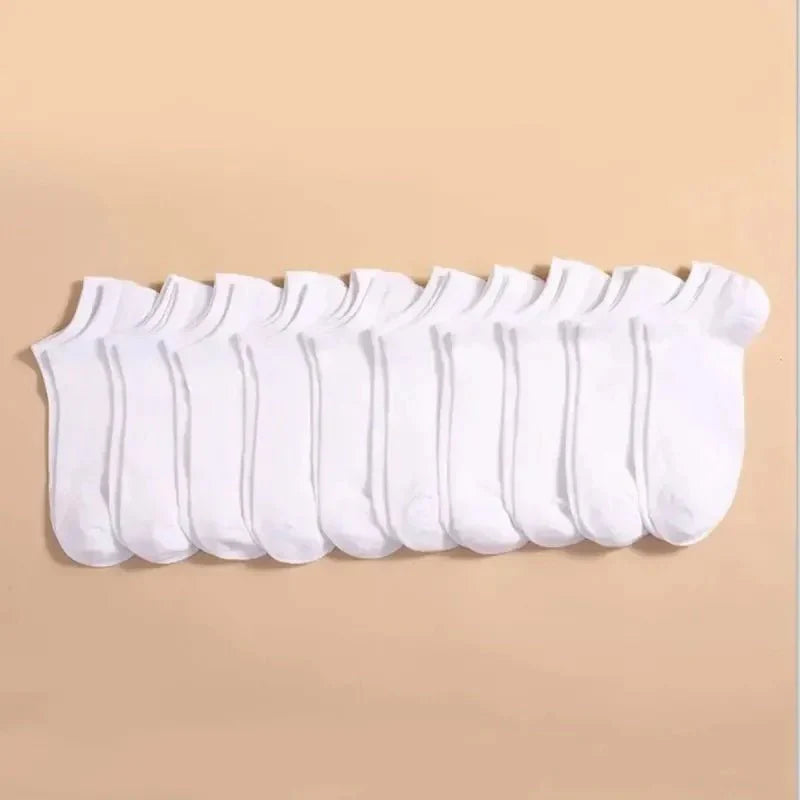 Ankle Socks | Low Cut | Breathable | Set of Socks | Men's Socks-Chaps London-White-One size-Chaps London