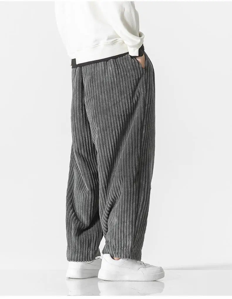 Baggy Pants - Drawstring - Loose Fit - Corduroy Pants - Men's Pants-Men Trousers-Chaps London-Chaps London