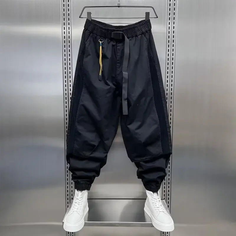 Baggy Pants - Men's Elastic Waist Loose Fit Track Pants-Men’s Baggy Pants-Chaps London-Black-S-Chaps London
