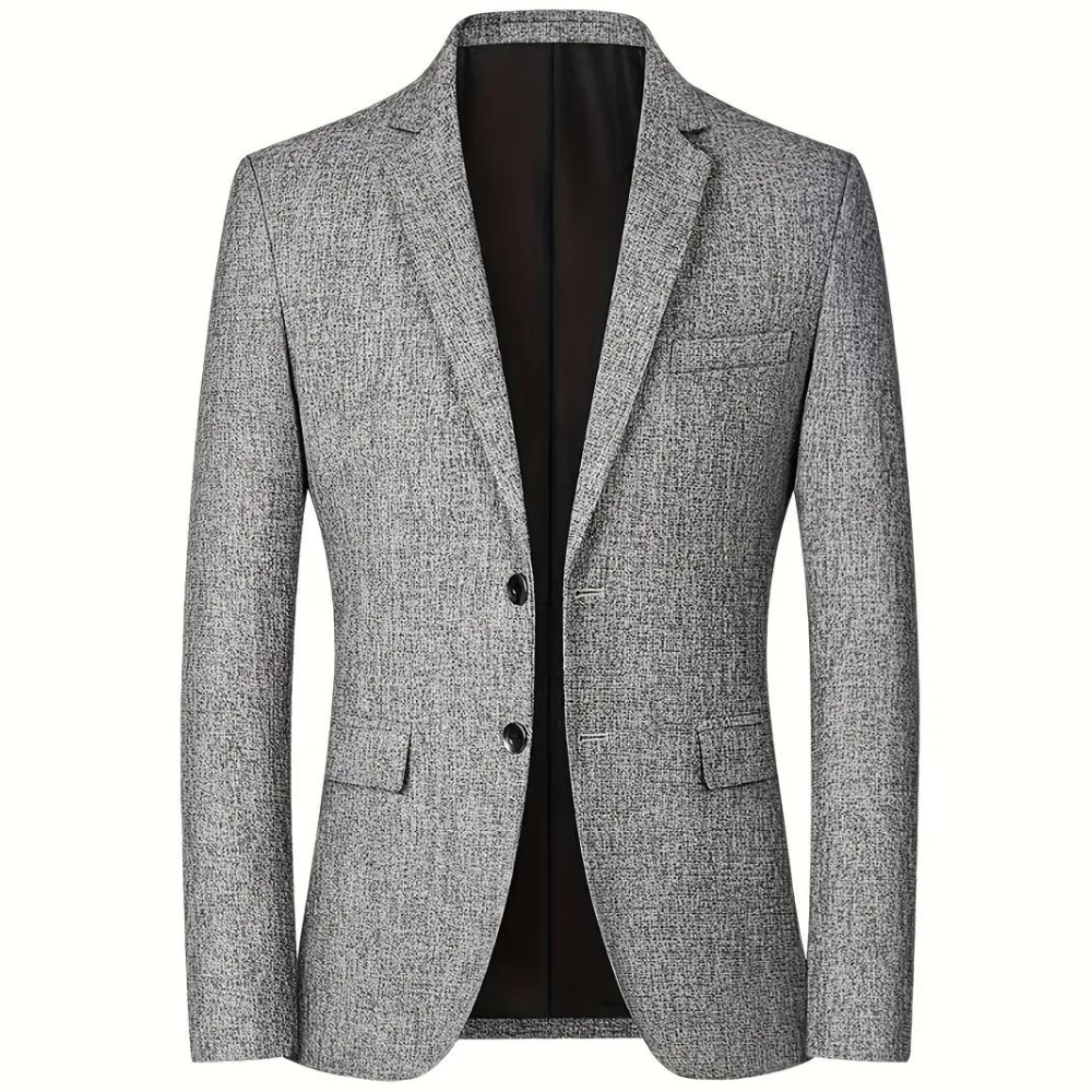 Blazer - Stylish - Single Breasted - Suit Jacket - Men's Clothing-Fashion Men Blazer Single-breasted All-year-Chaps London-Gray-XS-Chaps London