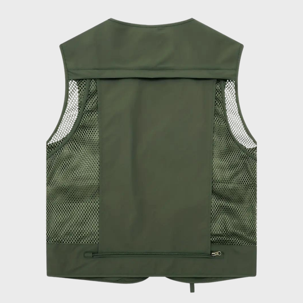 Cargo Gilet - Men's Zip Up with Pockets-Vests-Chaps London-Chaps London