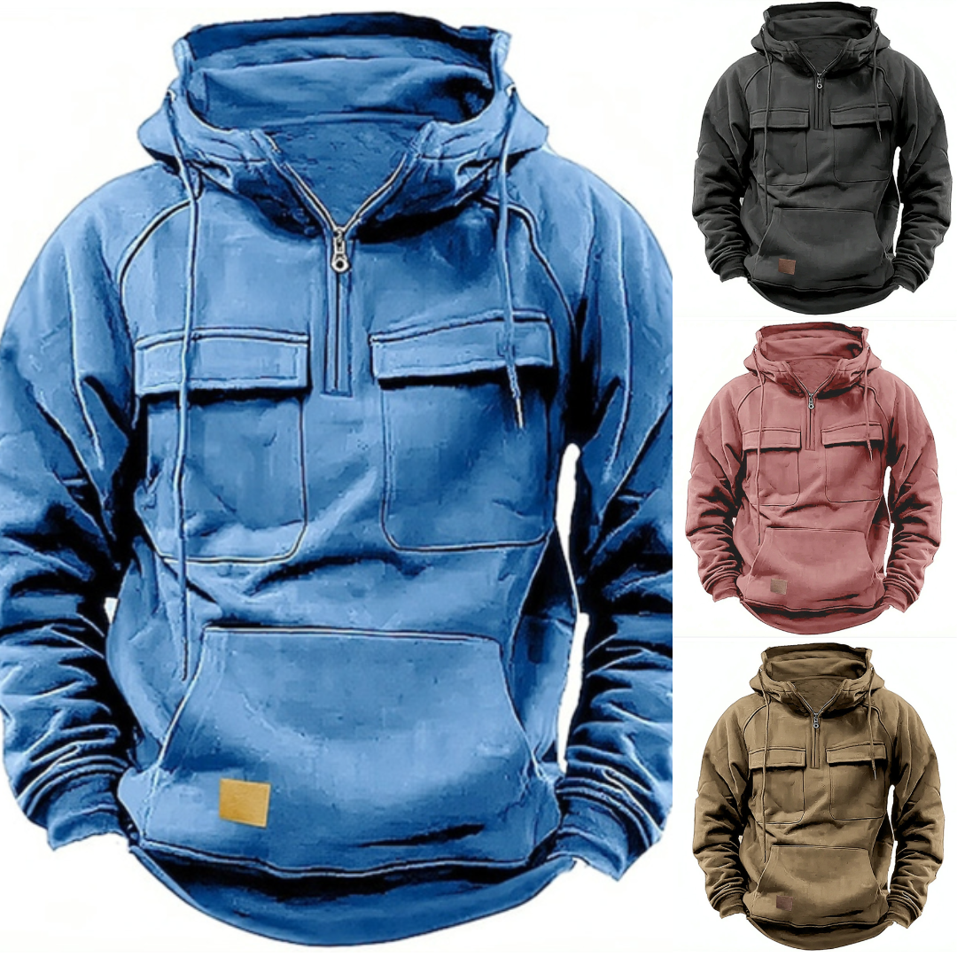 Cargo Hoodie - Men's Warm Cozy Casual Pullover Hoodie-New Arrivals-Chaps London-Chaps London
