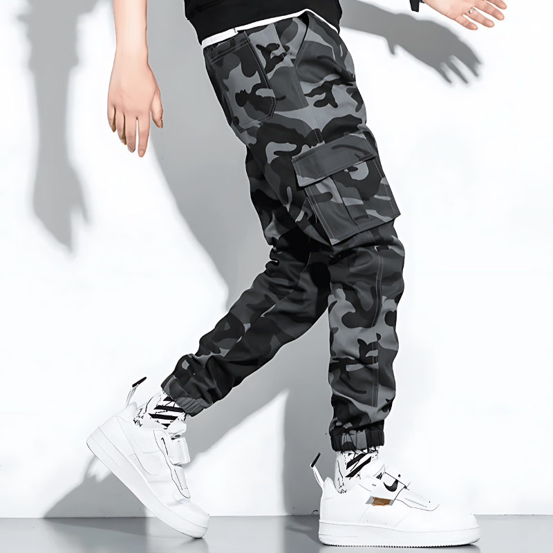 Cargo Joggers | Camouflage | Slim Fit | Cargo Pants | Men's Pants -Men's long pants-Chaps London-Chaps London