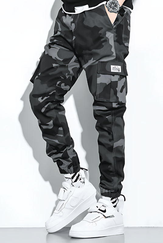 Cargo Joggers | Camouflage | Slim Fit | Cargo Pants | Men's Pants -Men's long pants-Chaps London-Chaps London