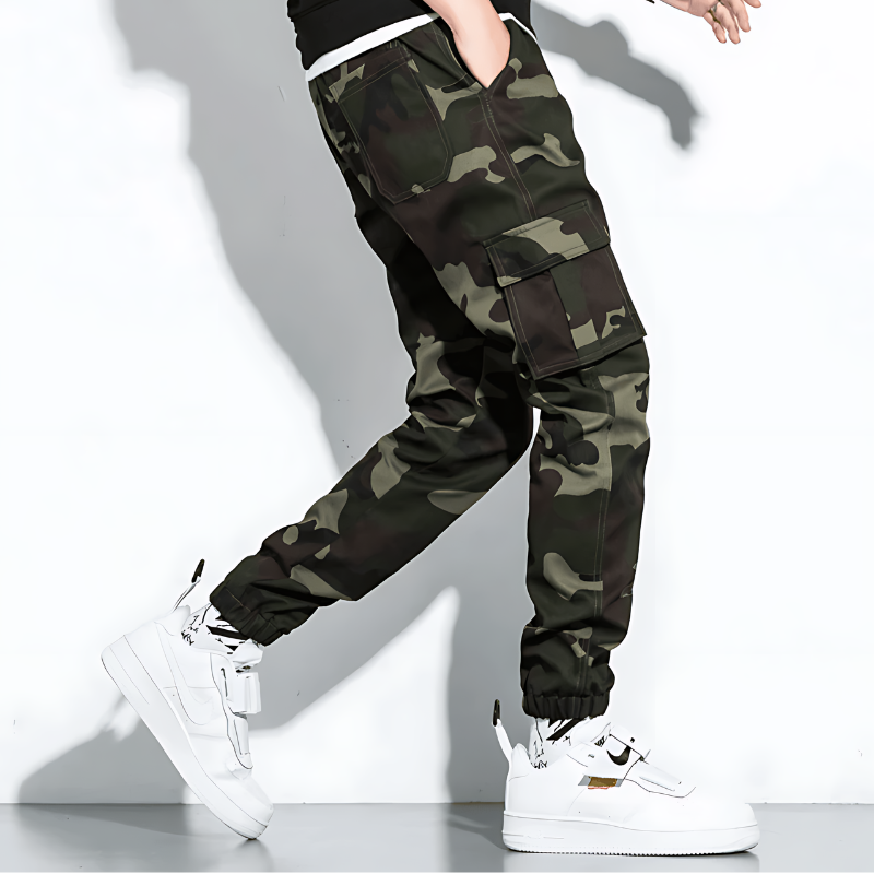 Cargo Joggers | Camouflage | Slim Fit | Cargo Pants | Men's Pants -Men's long pants-Chaps London-Chaps London
