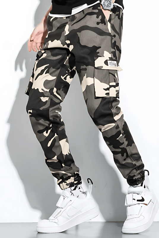 Cargo Joggers | Camouflage | Slim Fit | Cargo Pants | Men's Pants -Men's long pants-Chaps London-Chaps London