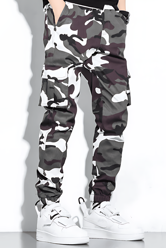 Cargo Joggers | Camouflage | Slim Fit | Cargo Pants | Men's Pants -Men's long pants-Chaps London-Chaps London