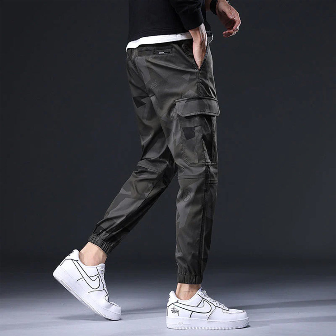 Cargo Joggers - Men's Camouflage Drawstring Skinny Cargo Pants-Chaps London-Chaps London