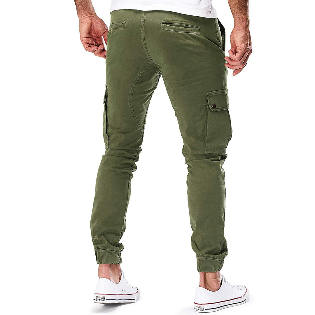 Cargo Pants - Skinny - Drawstring - Cargo Joggers - Men's Trousers-Fashion Men Pants Cargo All-year-Chaps London-Chaps London