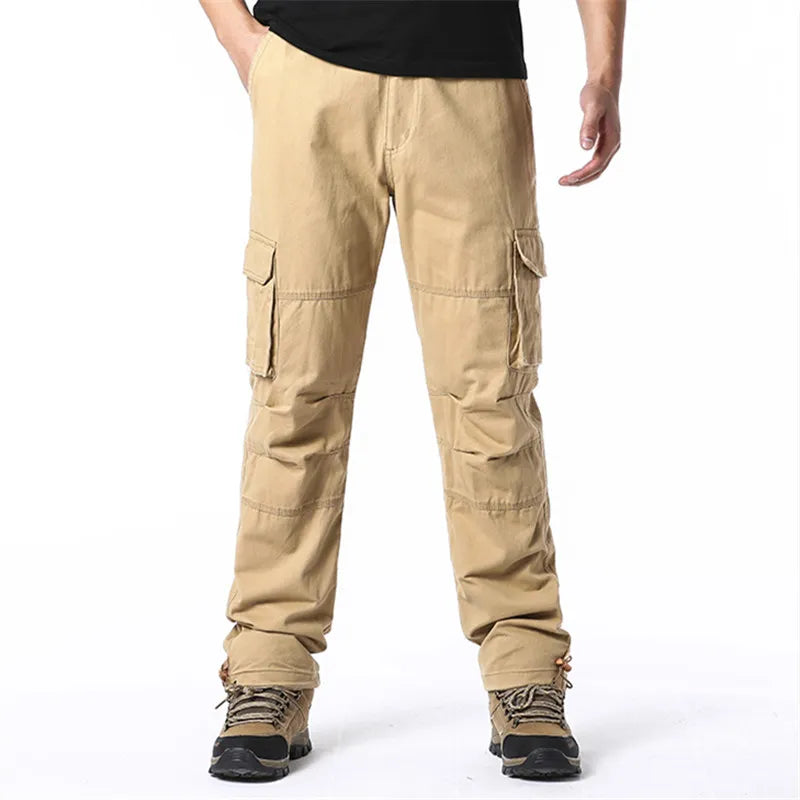 Cargo Trousers - Straight Leg - Pockets - Cargo Pants - Men's Trousers-Men's Cargo Pants-Chaps London-Chaps London