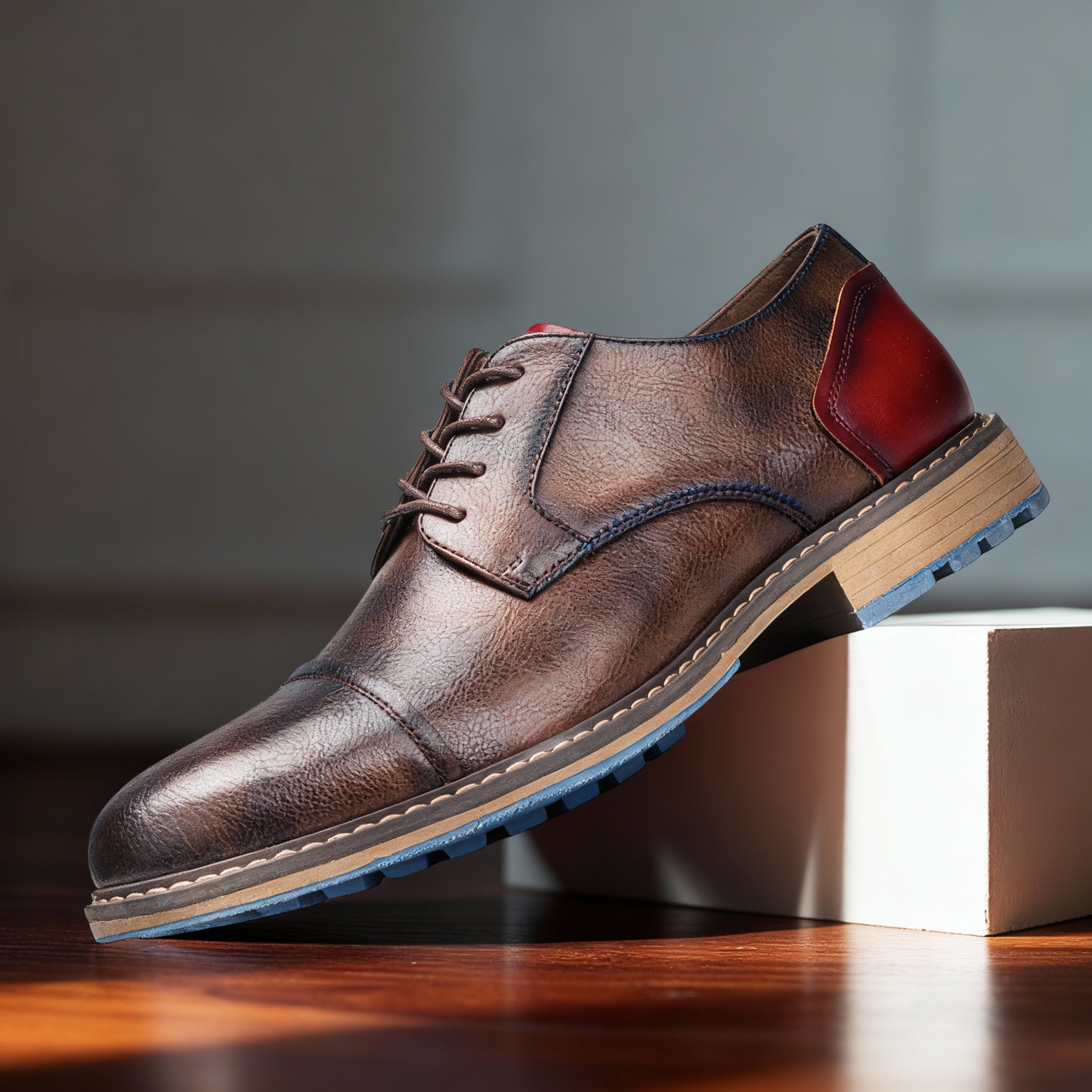 Derby Shoes | Cap Toe | Lace Up | Men's Dress Shoes-Derby Shoes-Chaps London-Chaps London