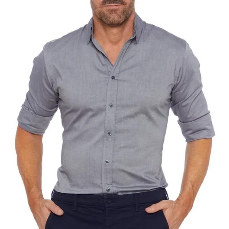 Dress Shirt - Men's Non Iron Button Up Shirt-Dress Shirts-Chaps London-Chaps London