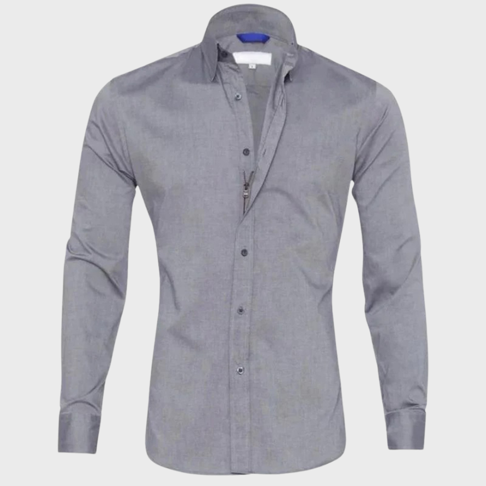 Dress Shirt - Men's Non Iron Wrinkle Free Collared-Dress Shirts-Chaps London-Chaps London