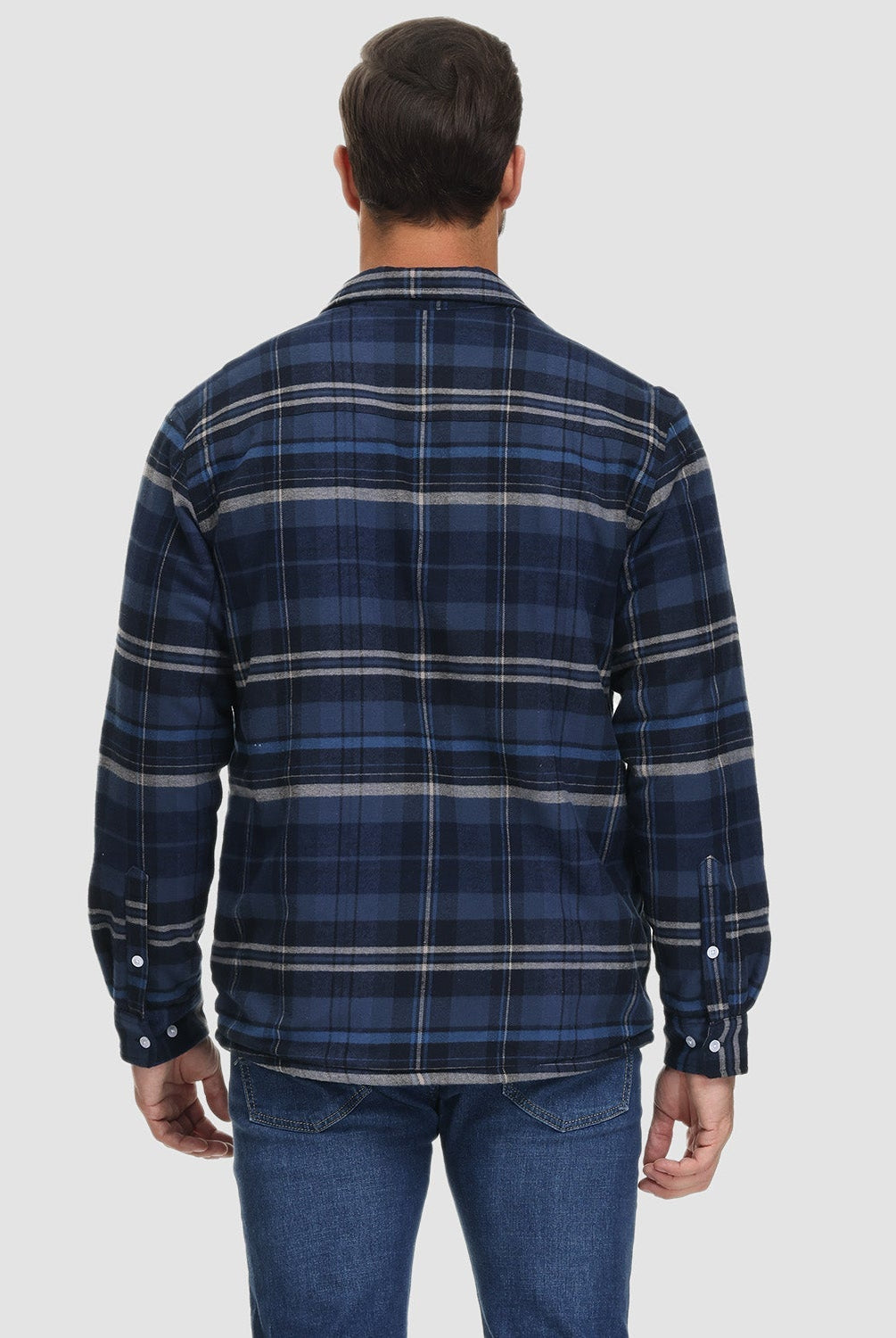 Flannel Jacket - Men's Fleece Lined Plaid Overshirt Jacket for Winter-Chaps London-Chaps London