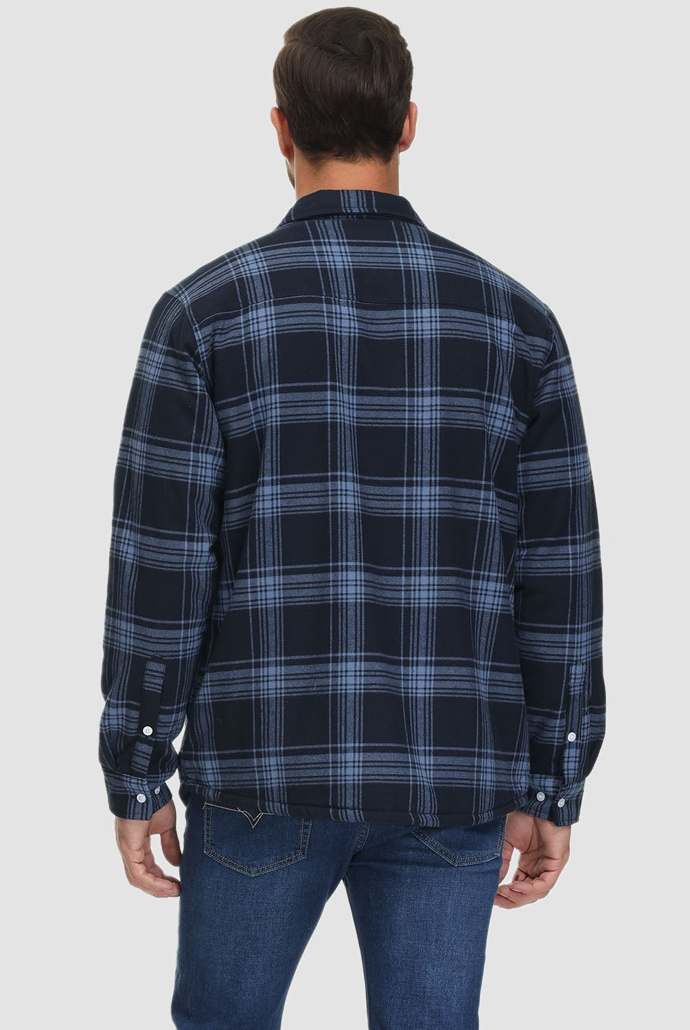 Flannel Jacket - Men's Fleece Lined Plaid Overshirt Jacket for Winter-Chaps London-Chaps London