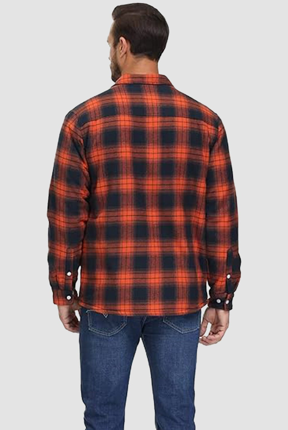 Flannel Jacket - Men's Fleece Lined Plaid Overshirt Jacket for Winter-Chaps London-Chaps London