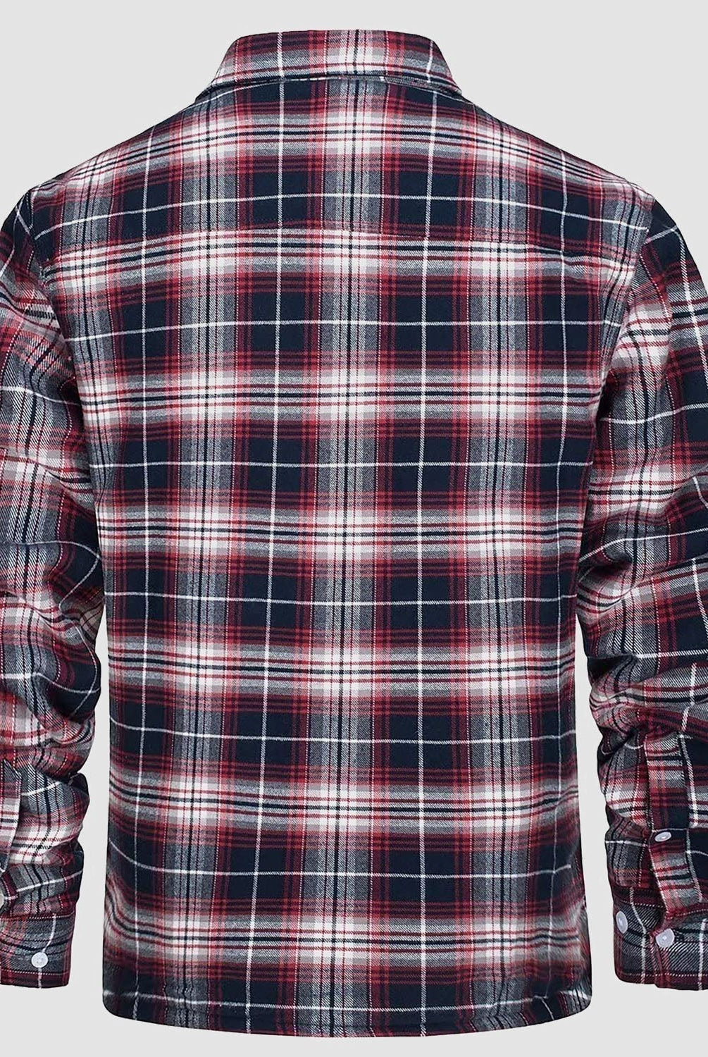 Flannel Jacket - Men's Fleece Lined Plaid Overshirt Jacket for Winter-Chaps of London-Chaps of London