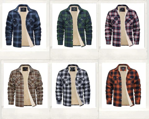 Flannel Shirt - Fleece Lined - Overshirt - Plaid Shirt - Men's Clothing-Overshirts-Chaps London-Chaps London