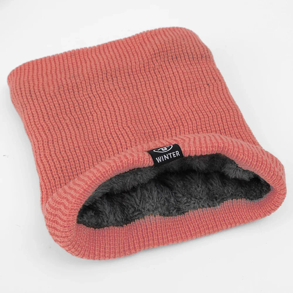Fleece Collar - Knitted - Winter - Collar Scarf - Men's Winter Accessories-Scarf-Chaps London-Pink-One size fits all-Chaps London
