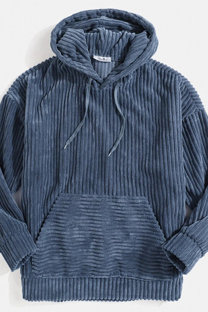 Fleece Hoodie | Warm | Kangaroo Pocket | Pullover Hoodie | Men's Hoodie-Chaps of London-Blue-S-Chaps of London