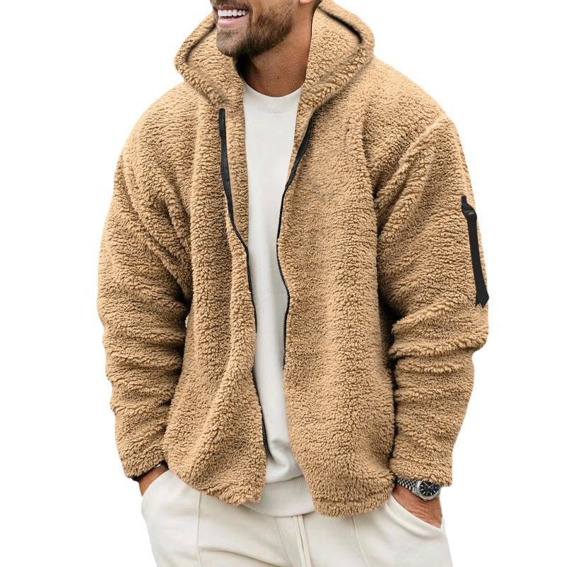 Fleece Hoodie | Warm | Zip-Up | Teddy Hoodie | Men's Fleece Jacket-Sweatshirts & Hoodies-Chaps London-Chaps London