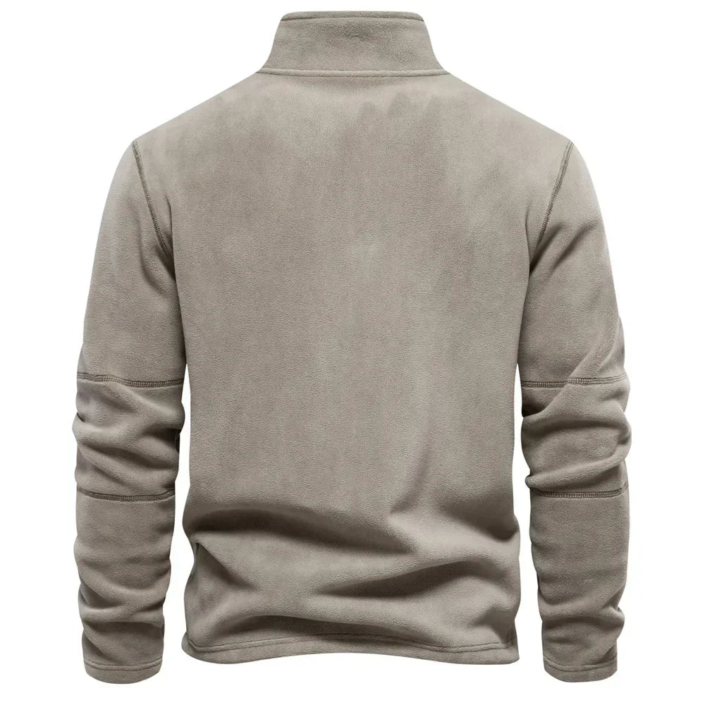 Fleece Pullover - Quarter Zip - Warm - Fleece Sweater - Men's Half Zip Fleece-Chaps London-Chaps London