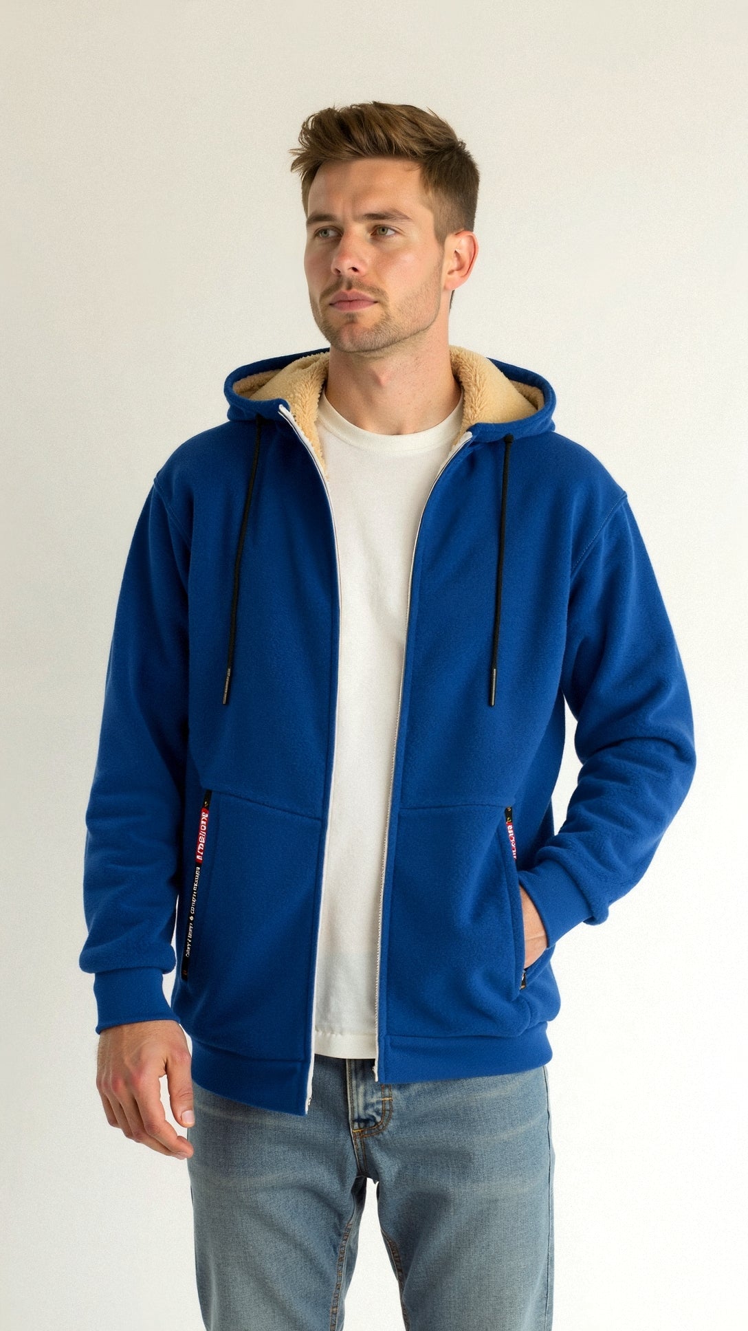 Fur Lined Hoodie - Warm - Zip-Up - Winter Hoodie - Men's Hoodie Jacket-Coats & Jackets-Chaps London-Chaps London