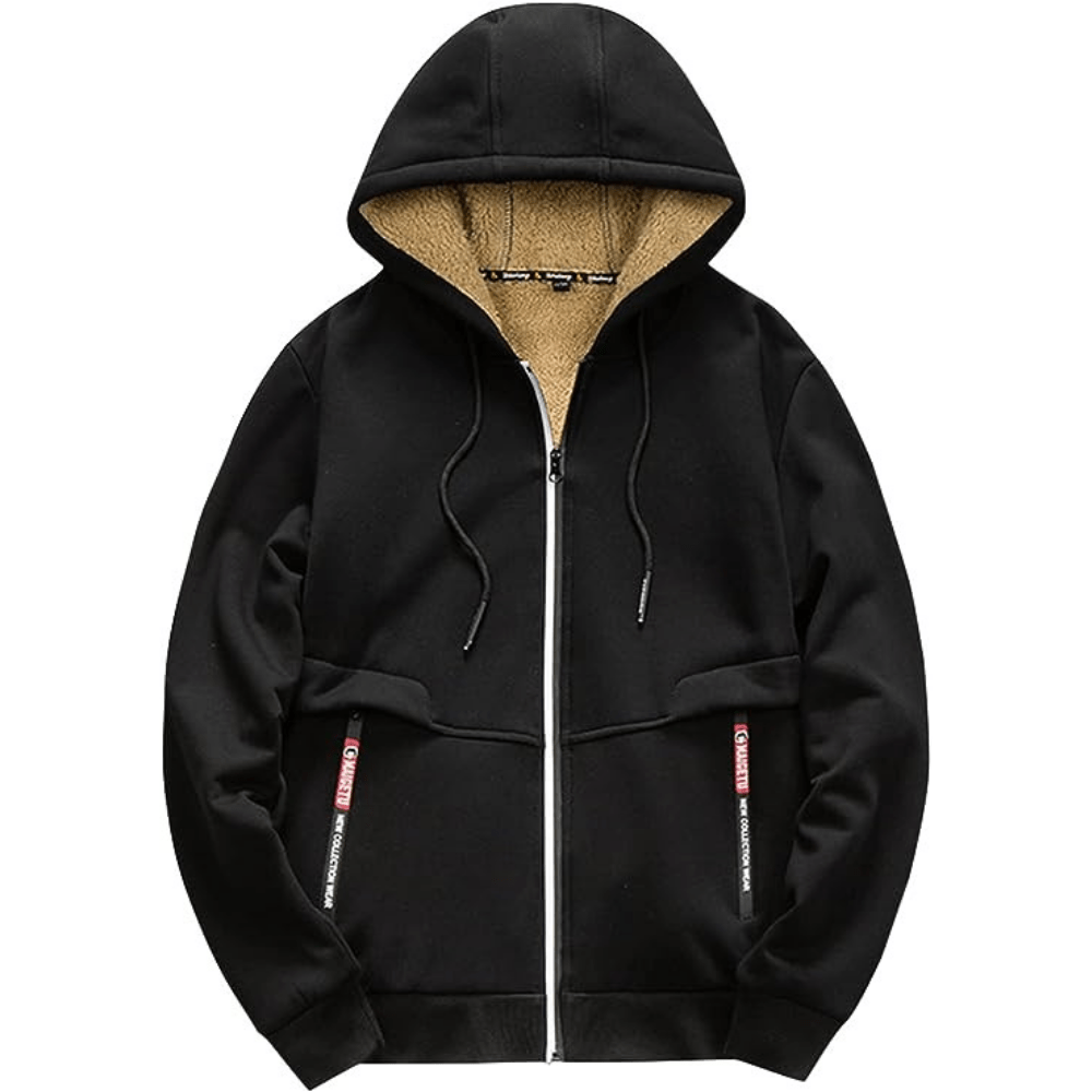 Fur Lined Hoodie - Warm - Zip-Up - Winter Hoodie - Men's Hoodie Jacket-Coats & Jackets-Chaps London-Chaps London