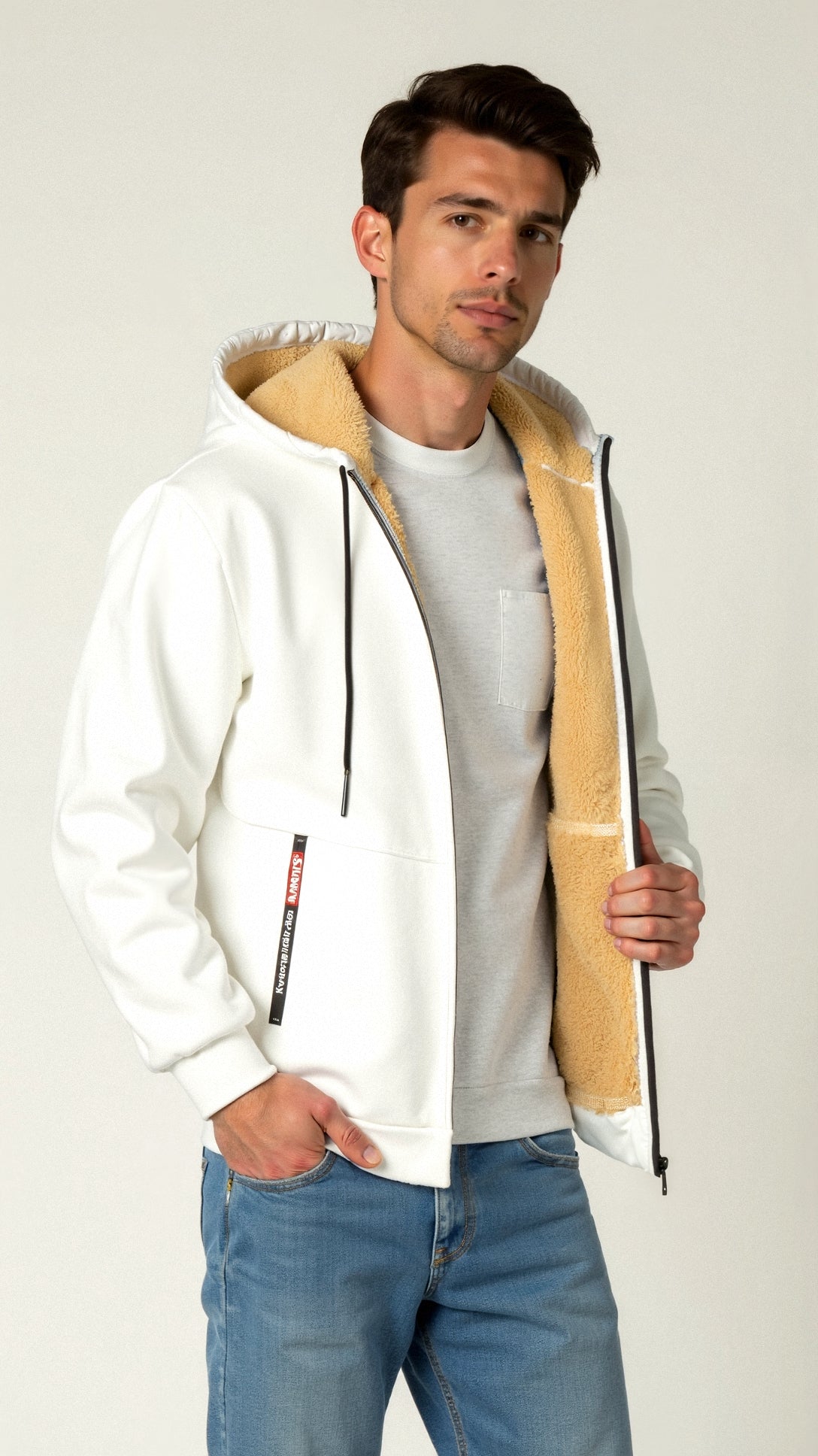 Fur Lined Hoodie - Warm - Zip-Up - Winter Hoodie - Men's Hoodie Jacket-Coats & Jackets-Chaps London-Chaps London