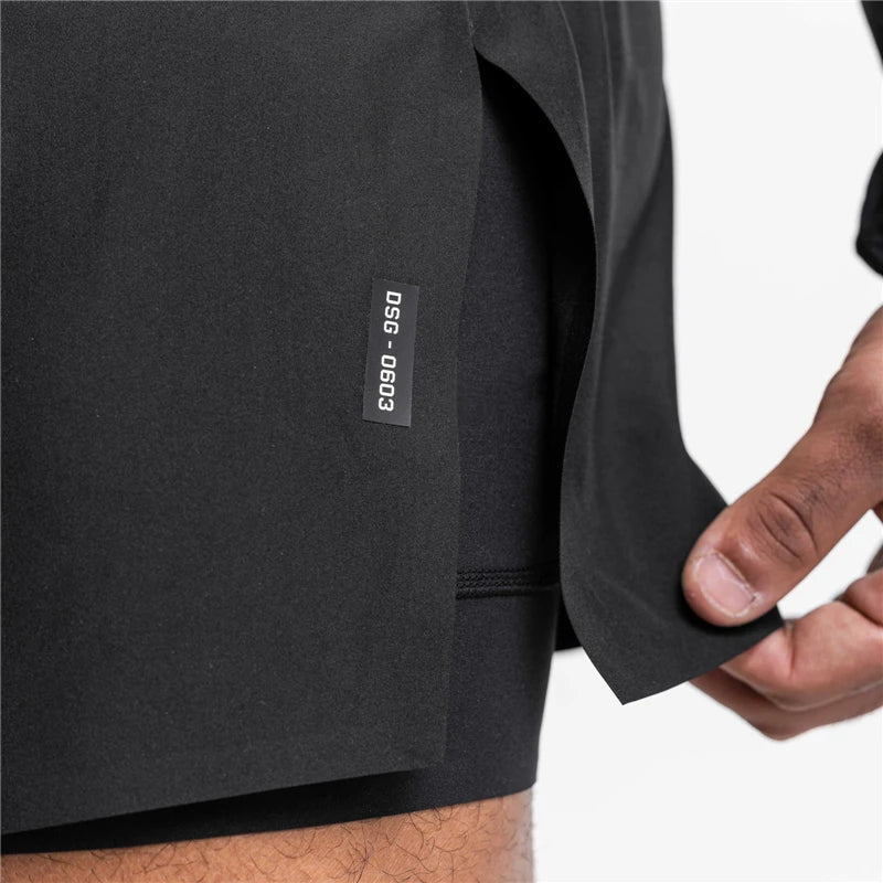 Gym Shorts - 2 in 1 Men's Sport Shorts-Sportbroek man-Chaps London-Chaps London