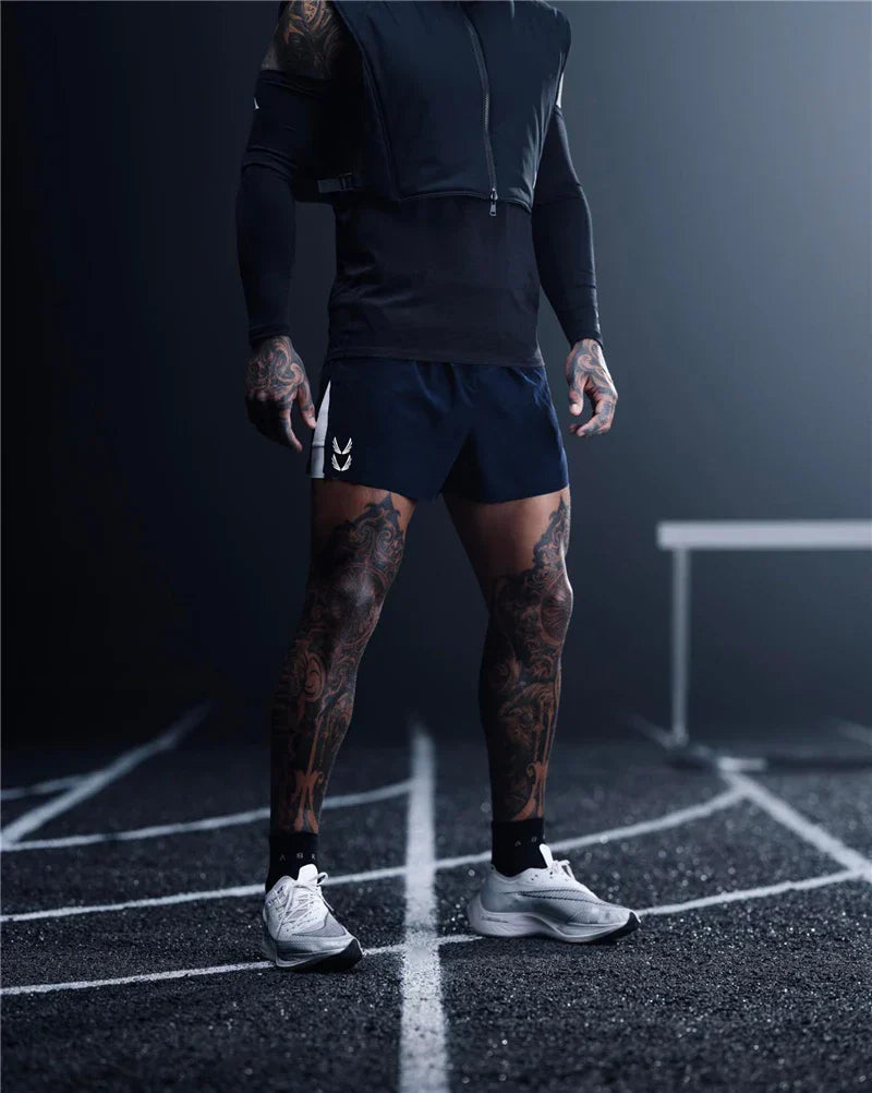 Gym Shorts - 2 in 1 Men's Sport Shorts-Sportbroek man-Chaps London-Chaps London