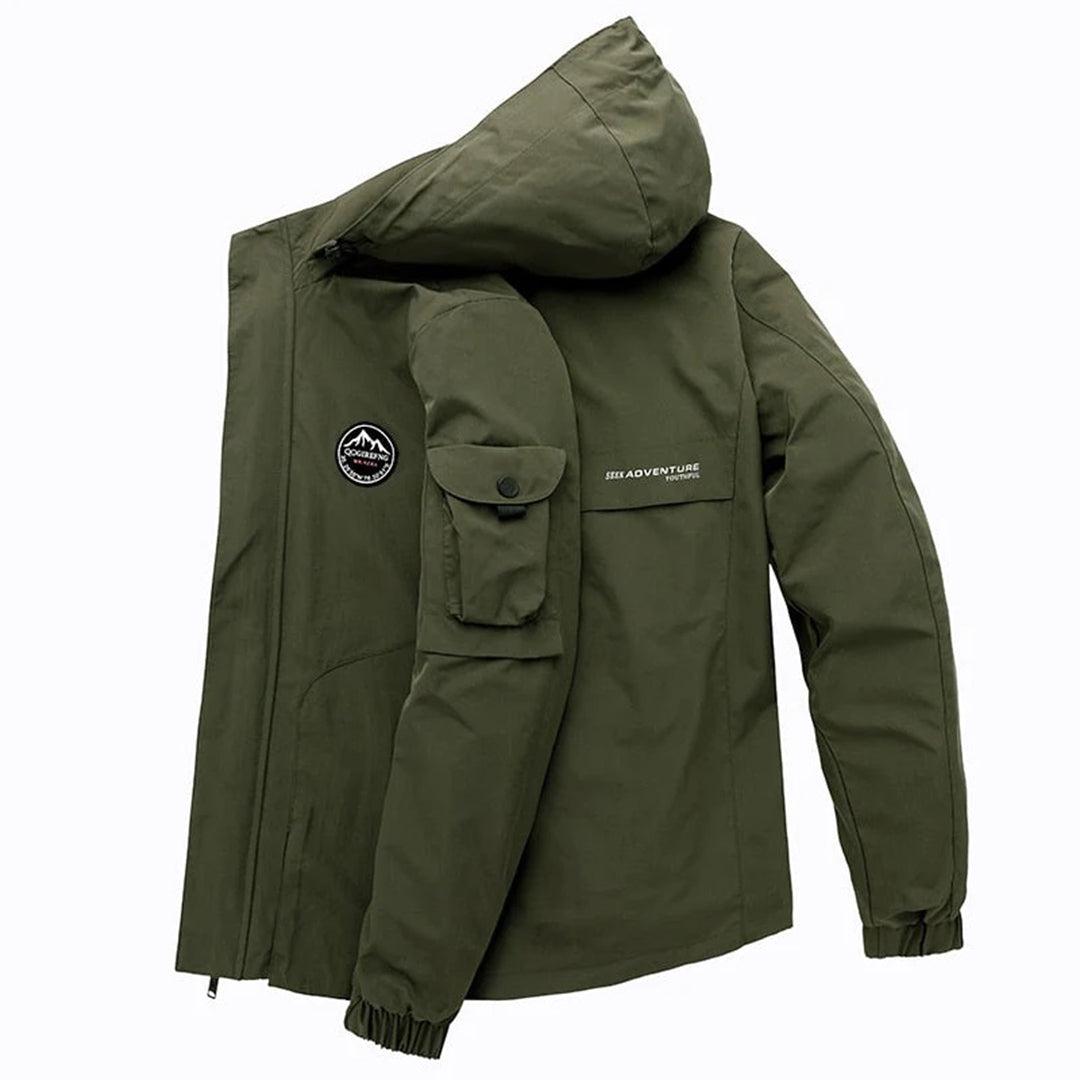 Hooded Windbreaker - Men's Waterproof Outdoor Jacket-Fashion Men Jacket Bomber Fall-Chaps London-Chaps London