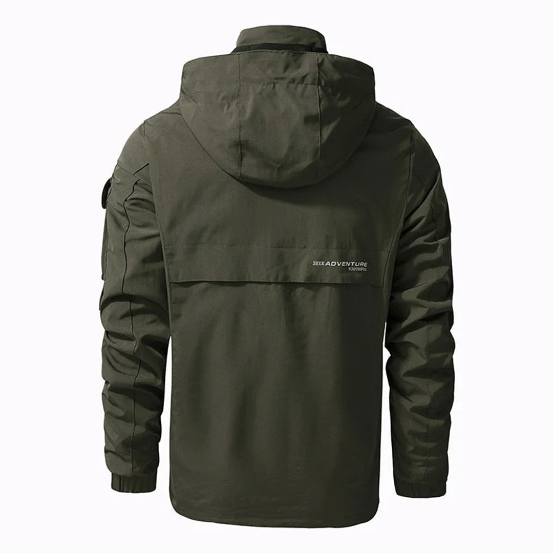 Hooded Windbreaker - Men's Waterproof Outdoor Jacket-Fashion Men Jacket Bomber Fall-Chaps London-Chaps London