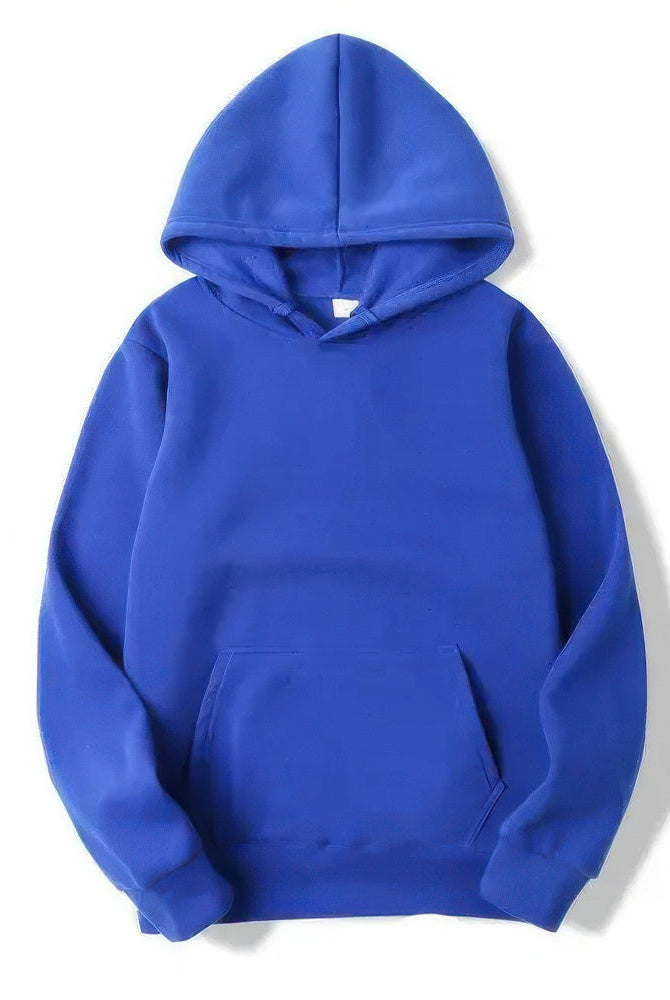 Hoodie - Warm Kangaroo Pocket Pullover Hoodie for Men and Women-Chaps London-Blue-S-Chaps London