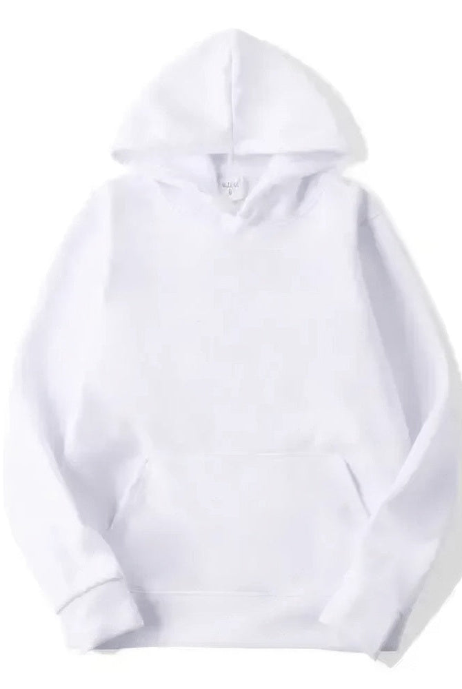 Hoodie - Warm Kangaroo Pocket Pullover Hoodie for Men and Women-Chaps London-White-S-Chaps London