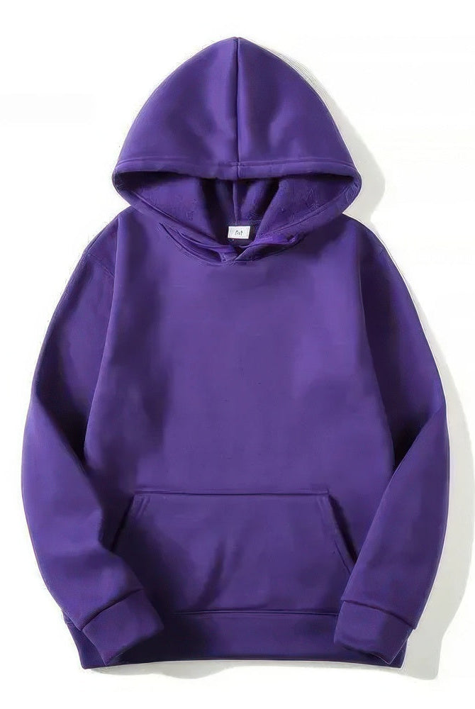Hoodie - Warm Kangaroo Pocket Pullover Hoodie for Men and Women-Chaps of London-Purple-S-Chaps of London