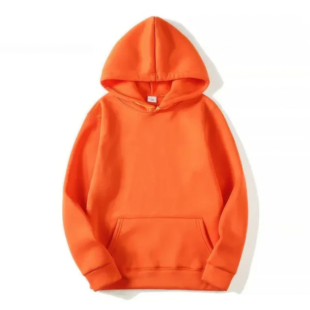 Hoodie - Warm Kangaroo Pocket Pullover Hoodie for Men and Women-Hoodies-Chaps London-Orange-S-Chaps London
