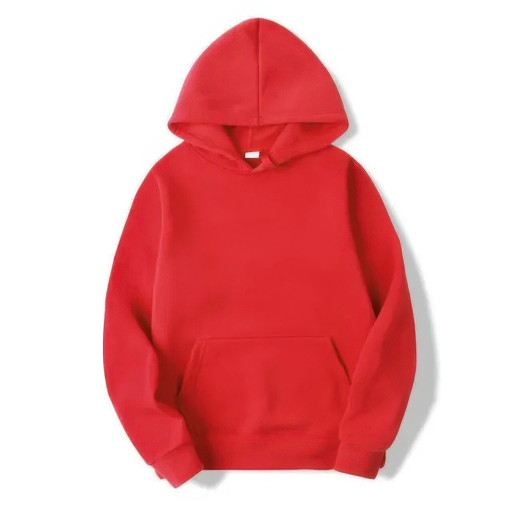 Hoodie - Warm Kangaroo Pocket Pullover Hoodie for Men and Women-Hoodies-Chaps London-Red-S-Chaps London