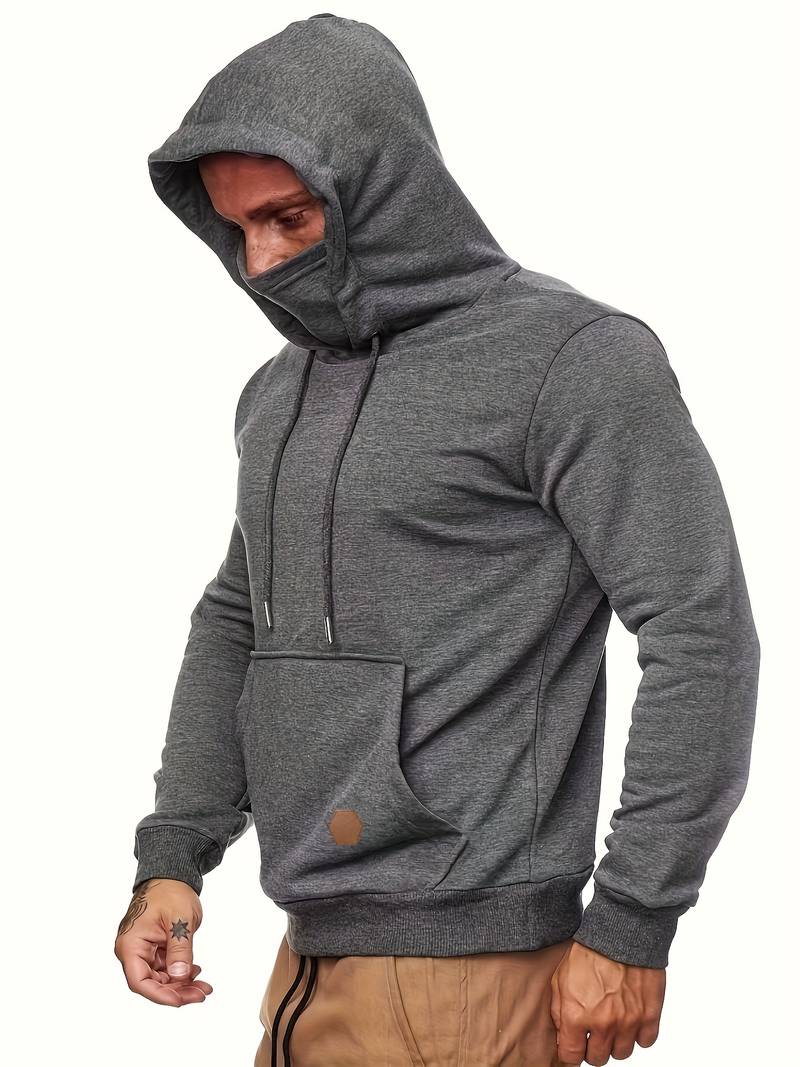 Hoodie with Face Mask - Pullover Pocket Men's Hoodie-Trui man-Chaps London-Chaps London