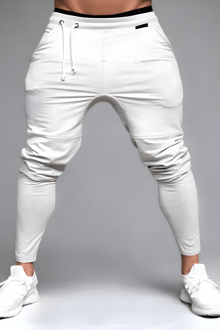 Joggers - Drawstring - Skinny - Track Pants - Men's Pants-Men's long pants-Chaps London-Light Gray-S-Chaps London