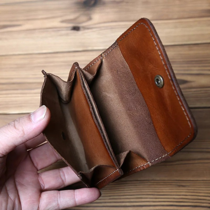 Leather Wallet - Men's Full Grain Tri Fold-Wallet-Chaps London-Chaps London