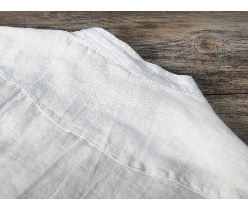 Linen Shirt - Button-Up - Lightweight - Short Sleeve Shirt - Men's Shirts-Shirts-Chaps London-Chaps London