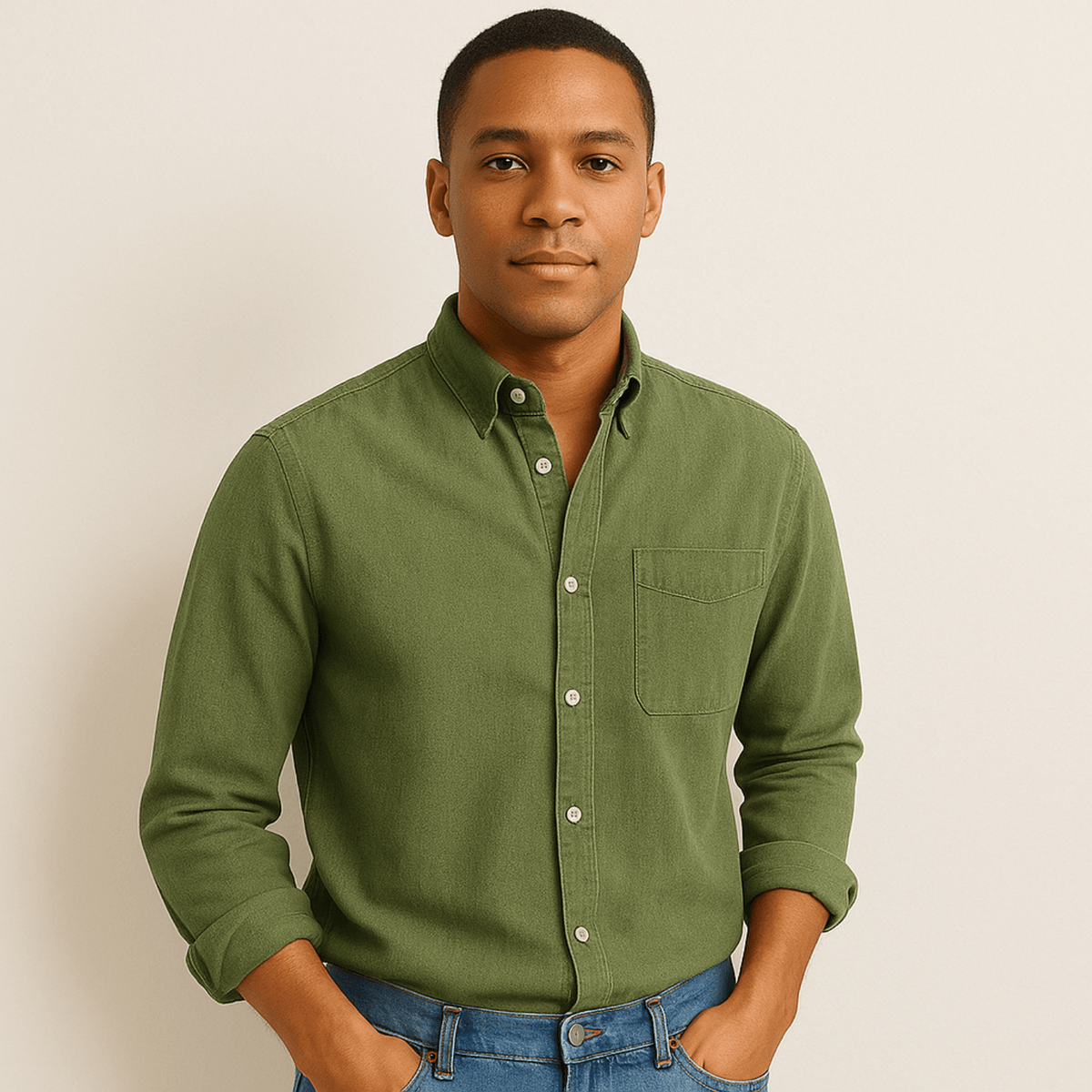Long Sleeve Shirt - Men's Regular Fit Collared-Shirts-Chaps London-Chaps London