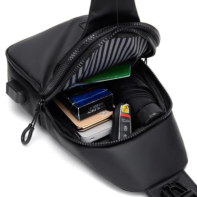 Men's Bag | Charging Port | Adjustable Strap | Waterproof Bag | Crossbody Bag-Shoulder Bag-Chaps London-Chaps London