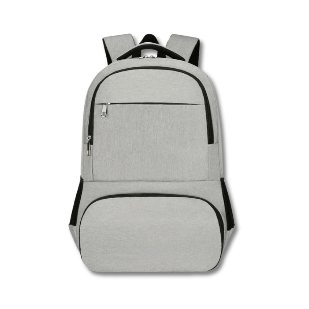 Men's Laptop Backpack | Insulated Compartment | Waterproof | USB Port-Backpack-Chaps London-Light Grey-Chaps London