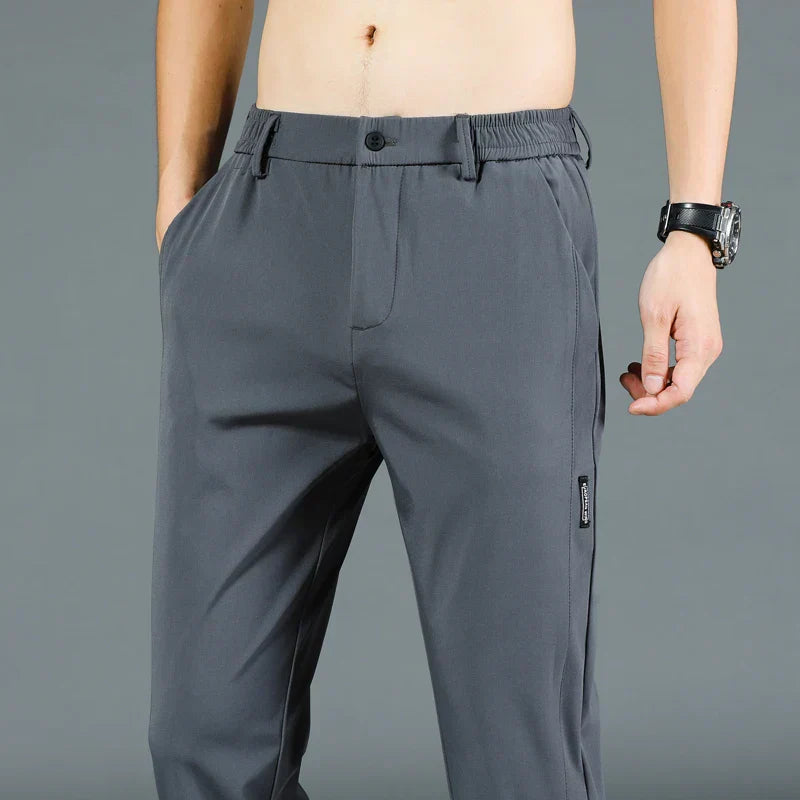 Men's Pants - Elastic Waist - Slim Fit - Casual Pants - Stretch Pants-Chaps London-Chaps London