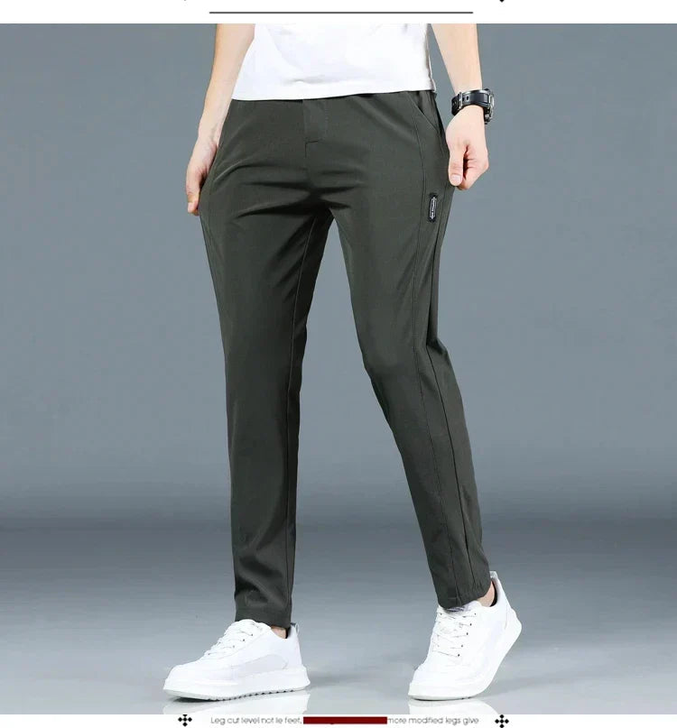 Men's Pants - Elastic Waist - Slim Fit - Casual Pants - Stretch Pants-Chaps London-Chaps London