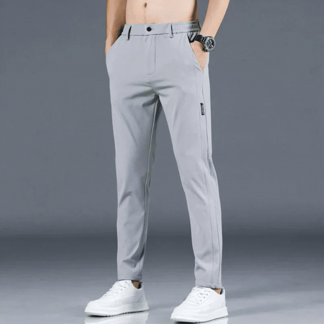 Men's Pants - Elastic Waist - Slim Fit - Casual Pants - Stretch Pants-Chaps London-Chaps London