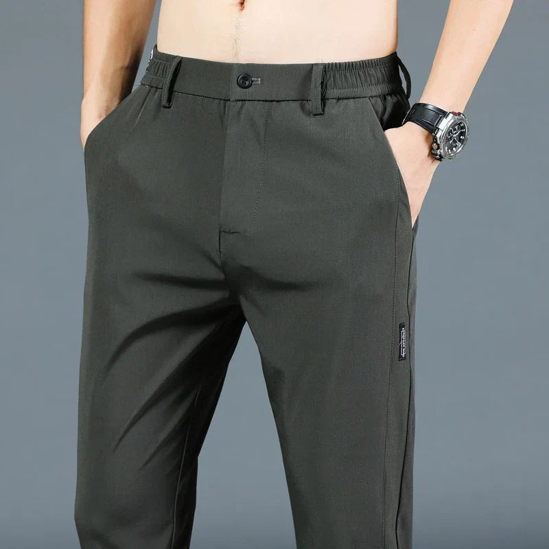 Men's Pants - Elastic Waist - Slim Fit - Casual Pants - Stretch Pants-Chaps London-Chaps London