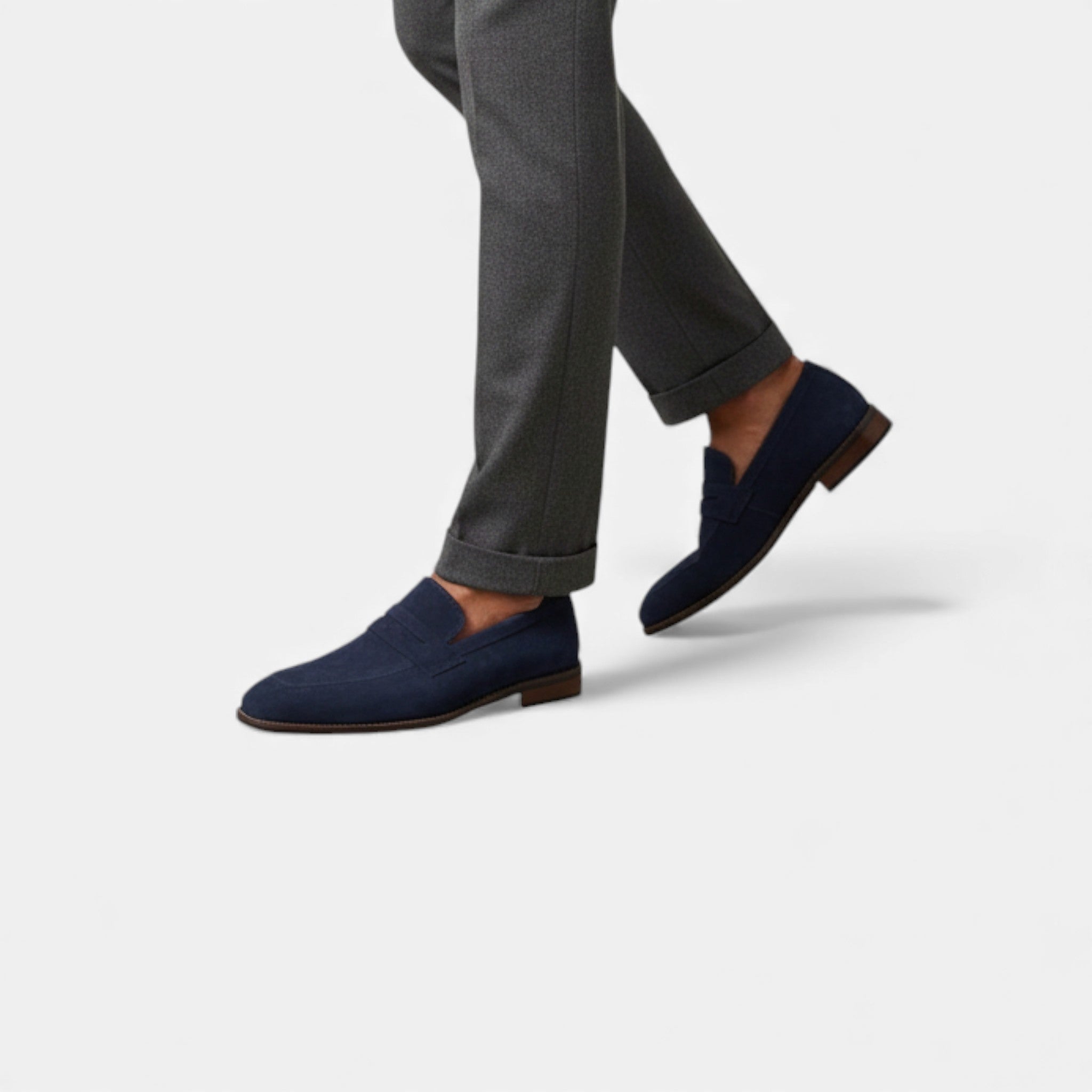 Men's Penny Loafers | Suede | Slip-On | Leather Loafers-Loafers-Chaps London-Chaps London